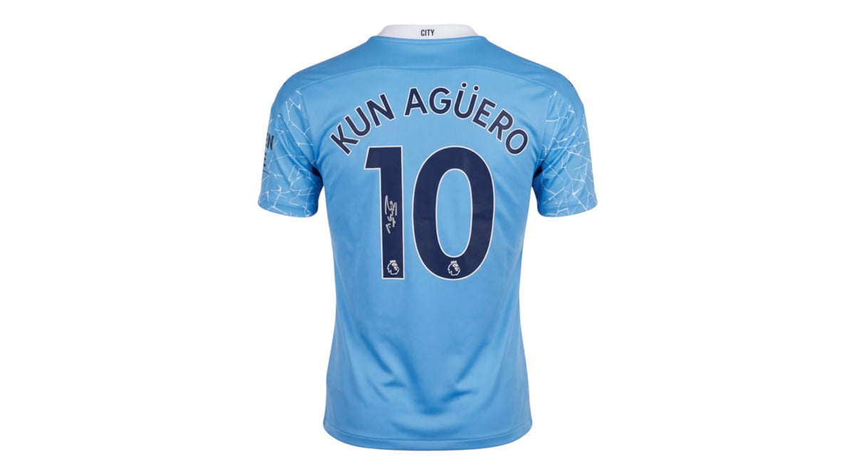 Kun Agüero Signed Manchester City Jersey