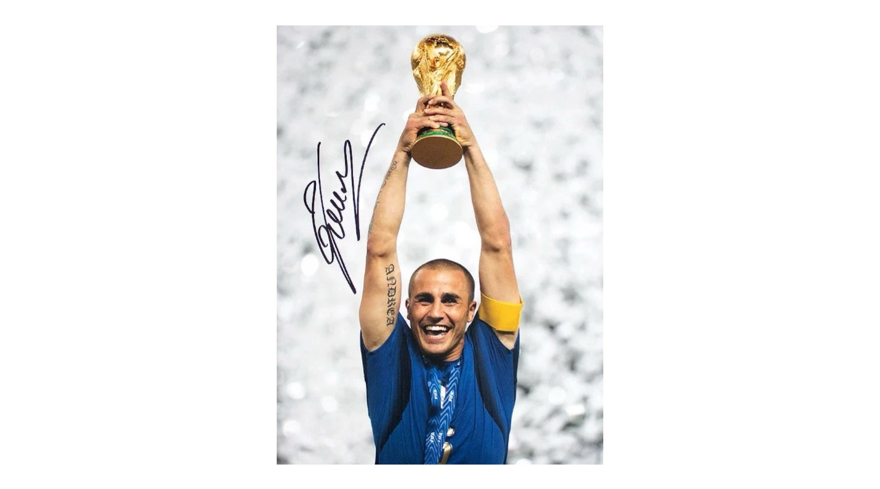 Fabio Cannavaro Signed Italy Photo