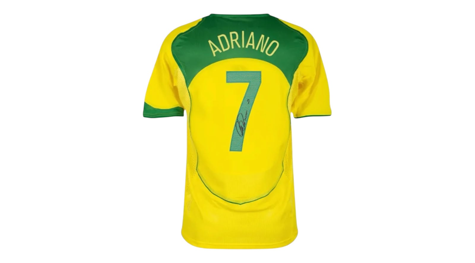 Adriano Signed Brazil Jersey