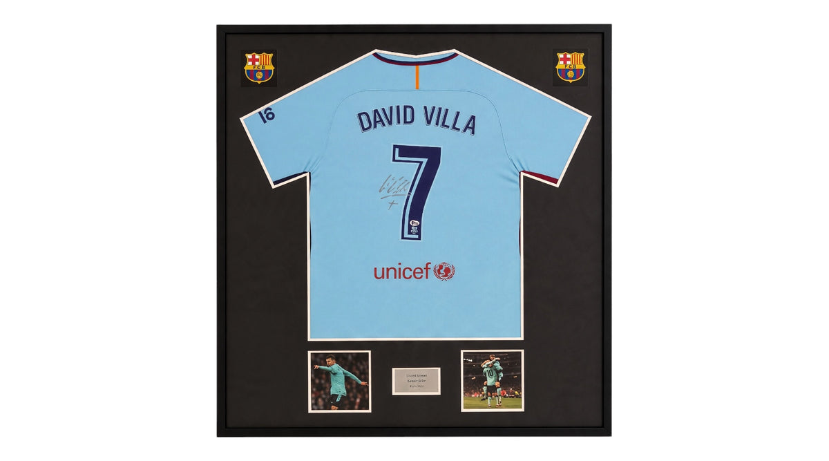 David Villa Signed Barcelona Jersey